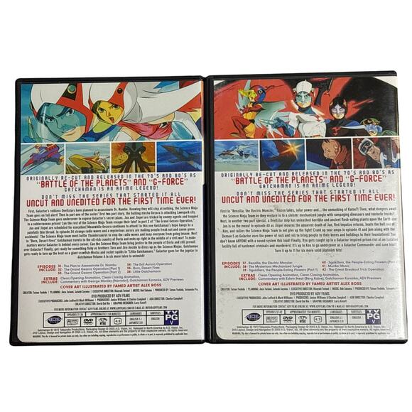 Gatchaman 1972 tv show Vol 6&7 anime DVD 2005 y2k ADV films episode 31-42 bundle - Picture 2 of 3